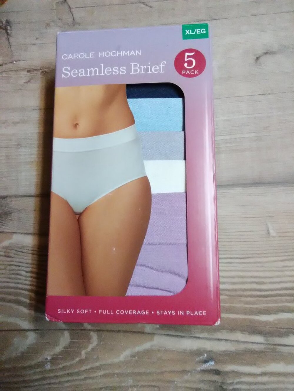 new in box - XL - Carole Hochman seamless brief - 5 pack -